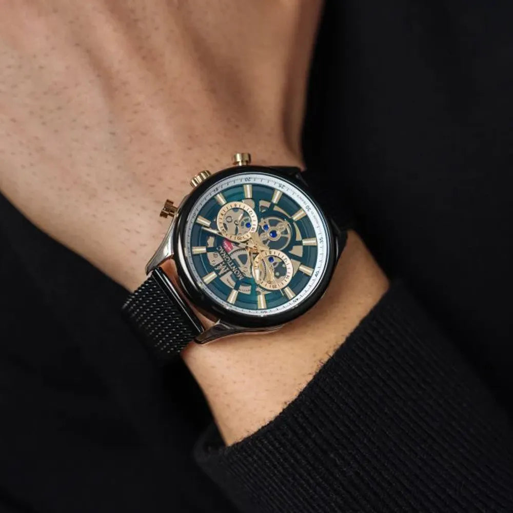 MONTIGNAC Montre MONTIGNAC Origine Homme en Acier Milanais MOW1000