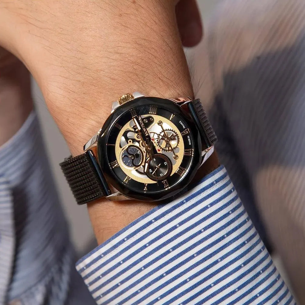 MONTIGNAC Montre MONTIGNAC Origine Homme en Acier Milanais MOW612