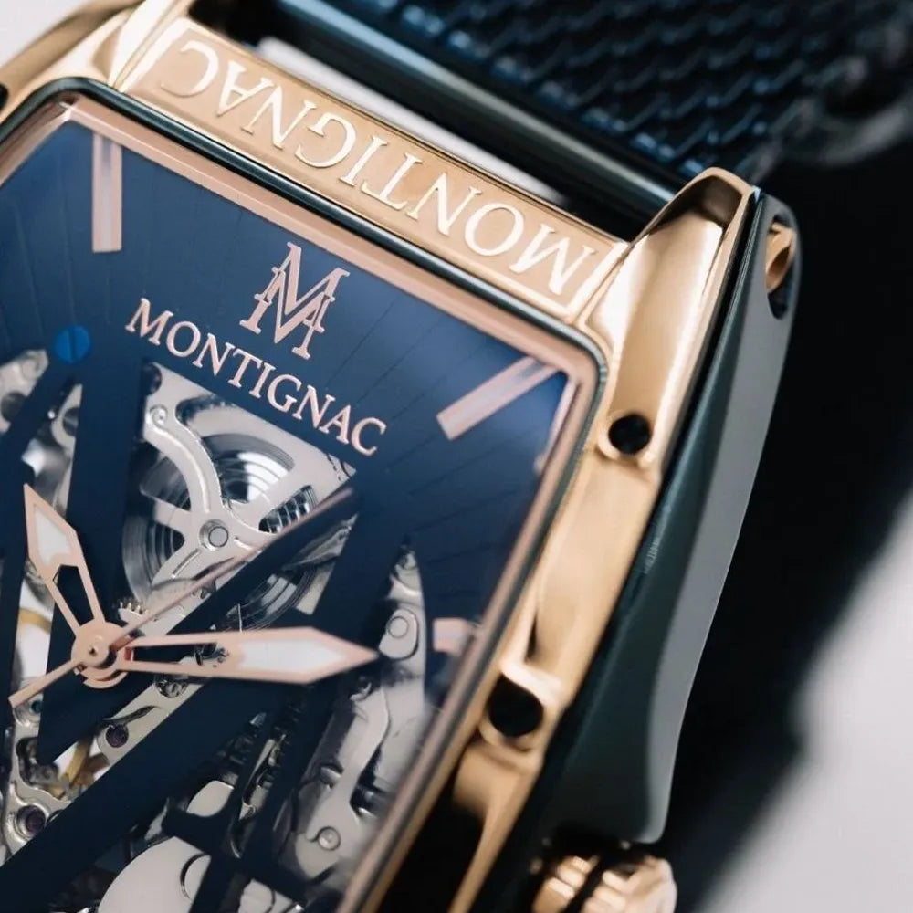 MONTIGNAC Montre MONTIGNAC Paladin Homme Automatique en Acier Milanais MOW706