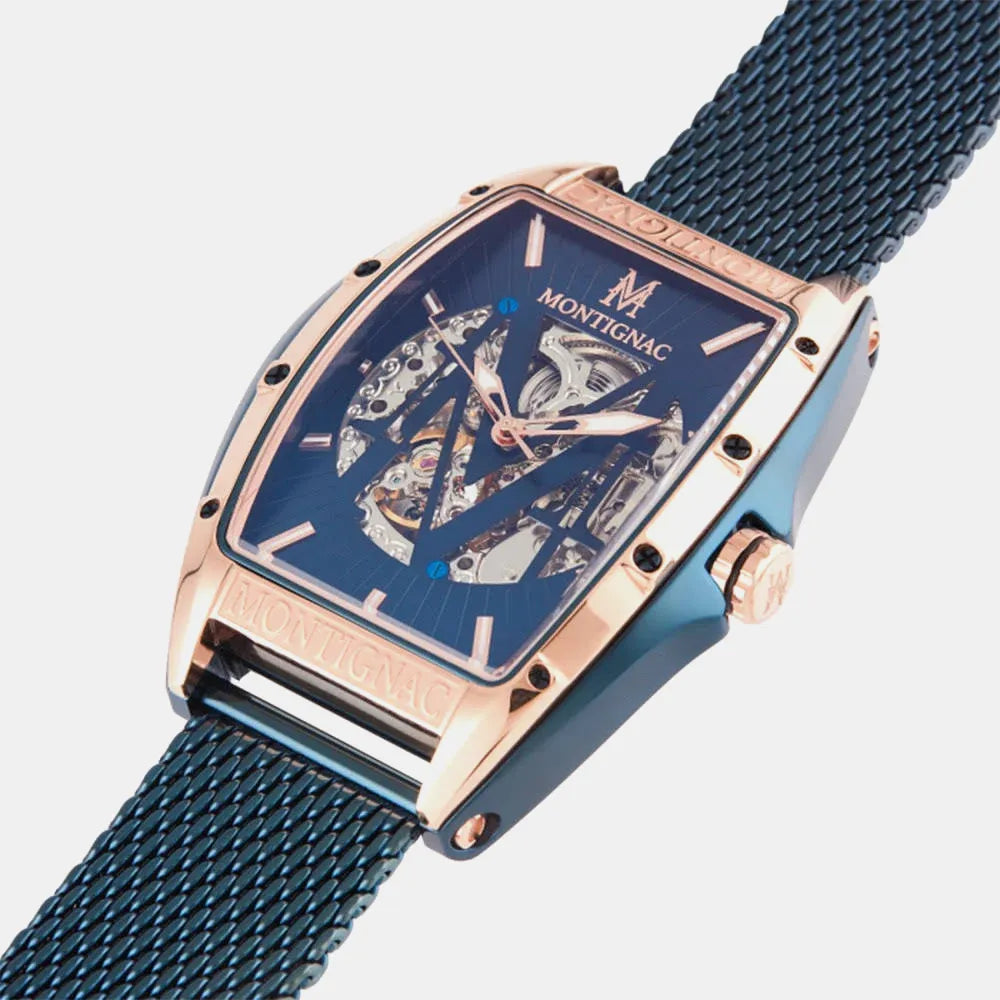 MONTIGNAC Montre MONTIGNAC Paladin Homme Automatique en Acier Milanais MOW706