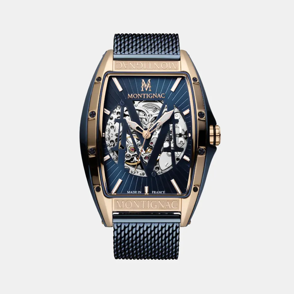 MONTIGNAC Montre MONTIGNAC Paladin Homme Automatique en Acier Milanais MOW706