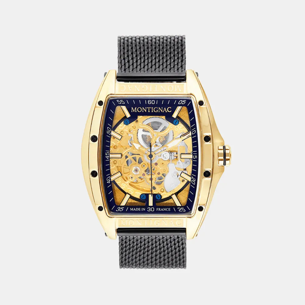 MONTIGNAC Montre MONTIGNAC Paladin Homme Automatique en Acier Milanais  MOW800