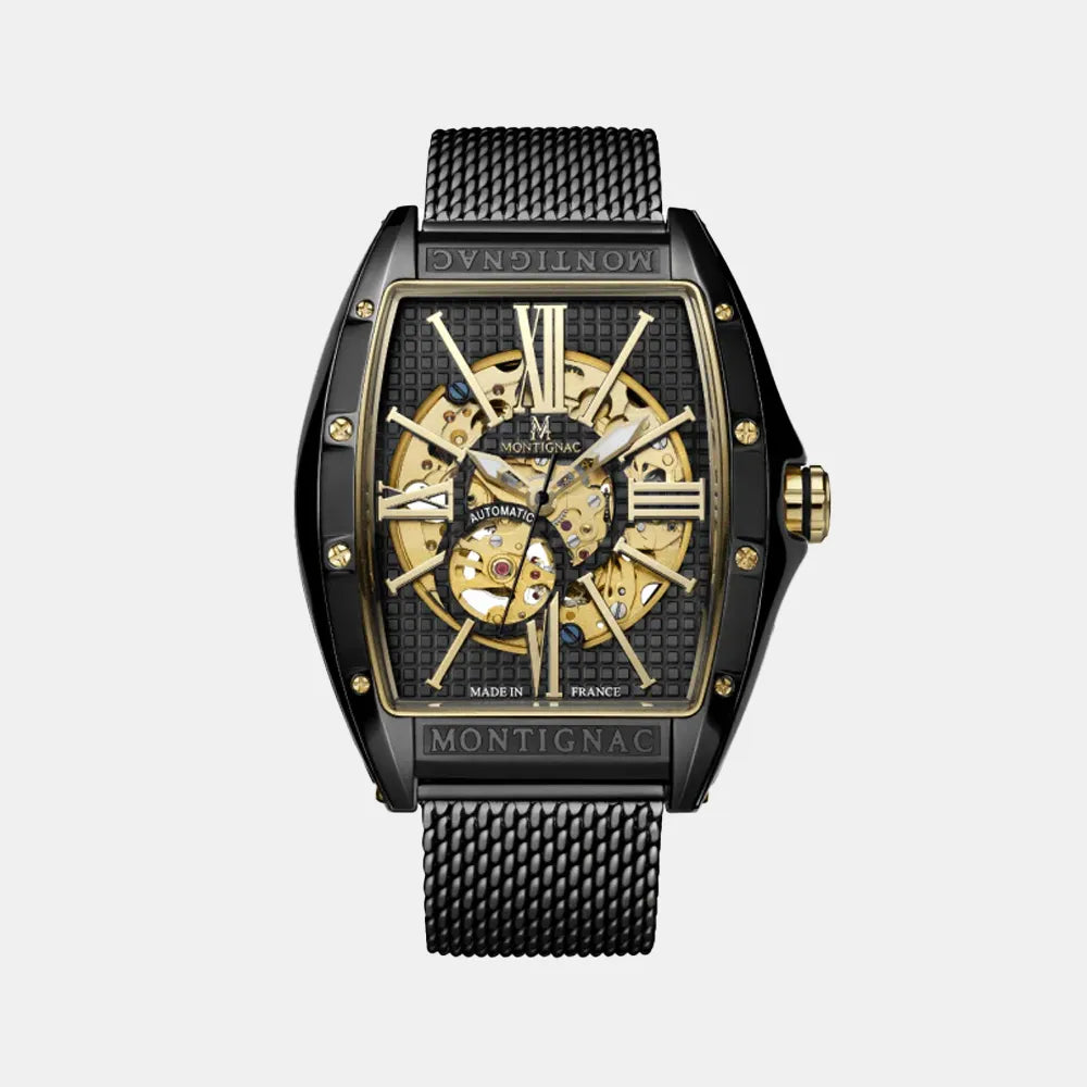 MONTIGNAC Montre MONTIGNAC Paladin Homme Automatique en Acier Noir MOW1103