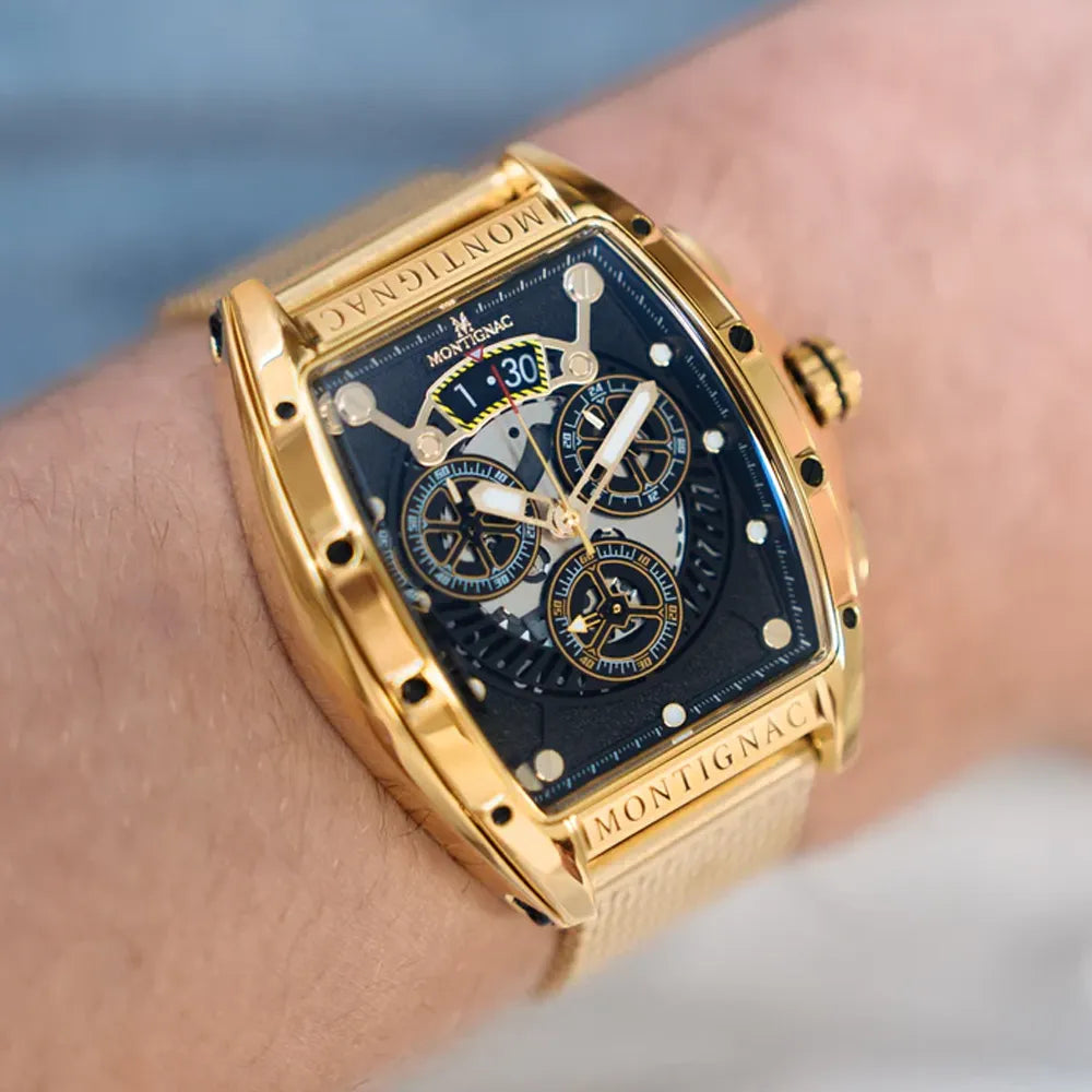 MONTIGNAC Montre MONTIGNAC Paladin Homme Multifonction en Acier MOW1212