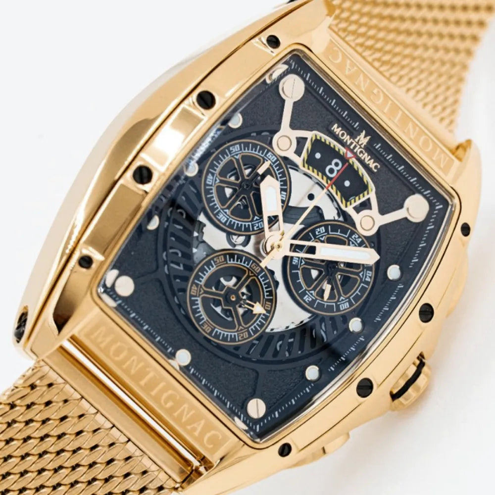 MONTIGNAC Montre MONTIGNAC Paladin Homme Multifonction en Acier MOW1212