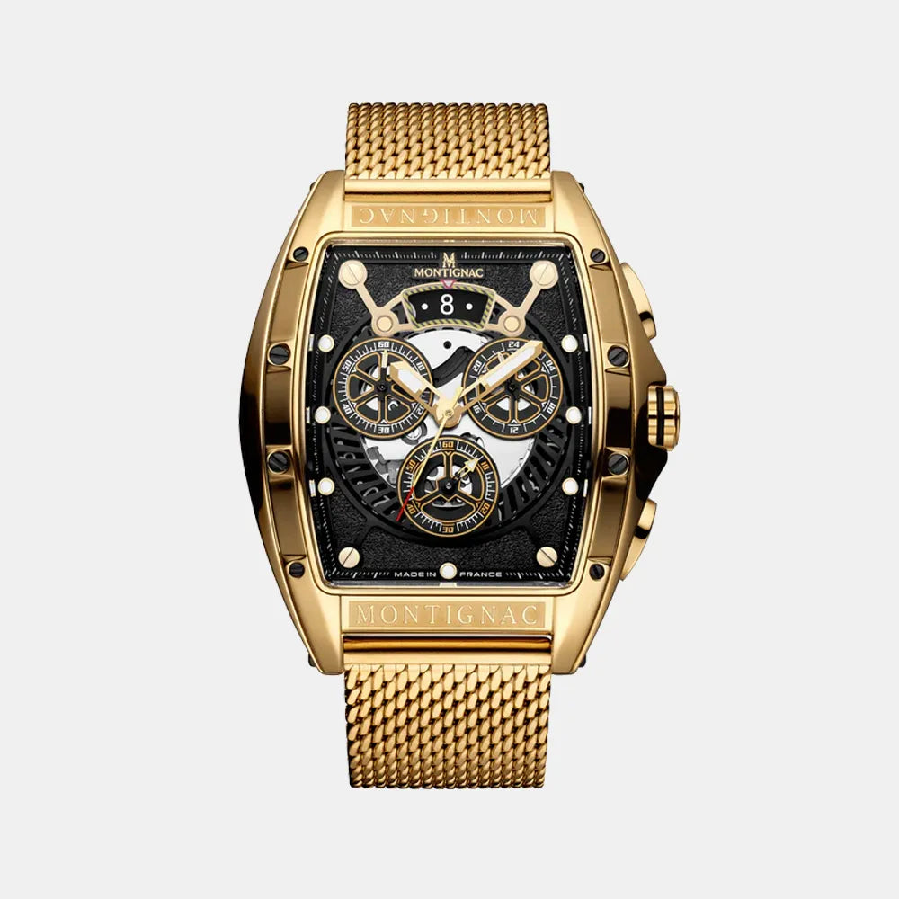 MONTIGNAC Montre MONTIGNAC Paladin Homme Multifonction en Acier MOW1212