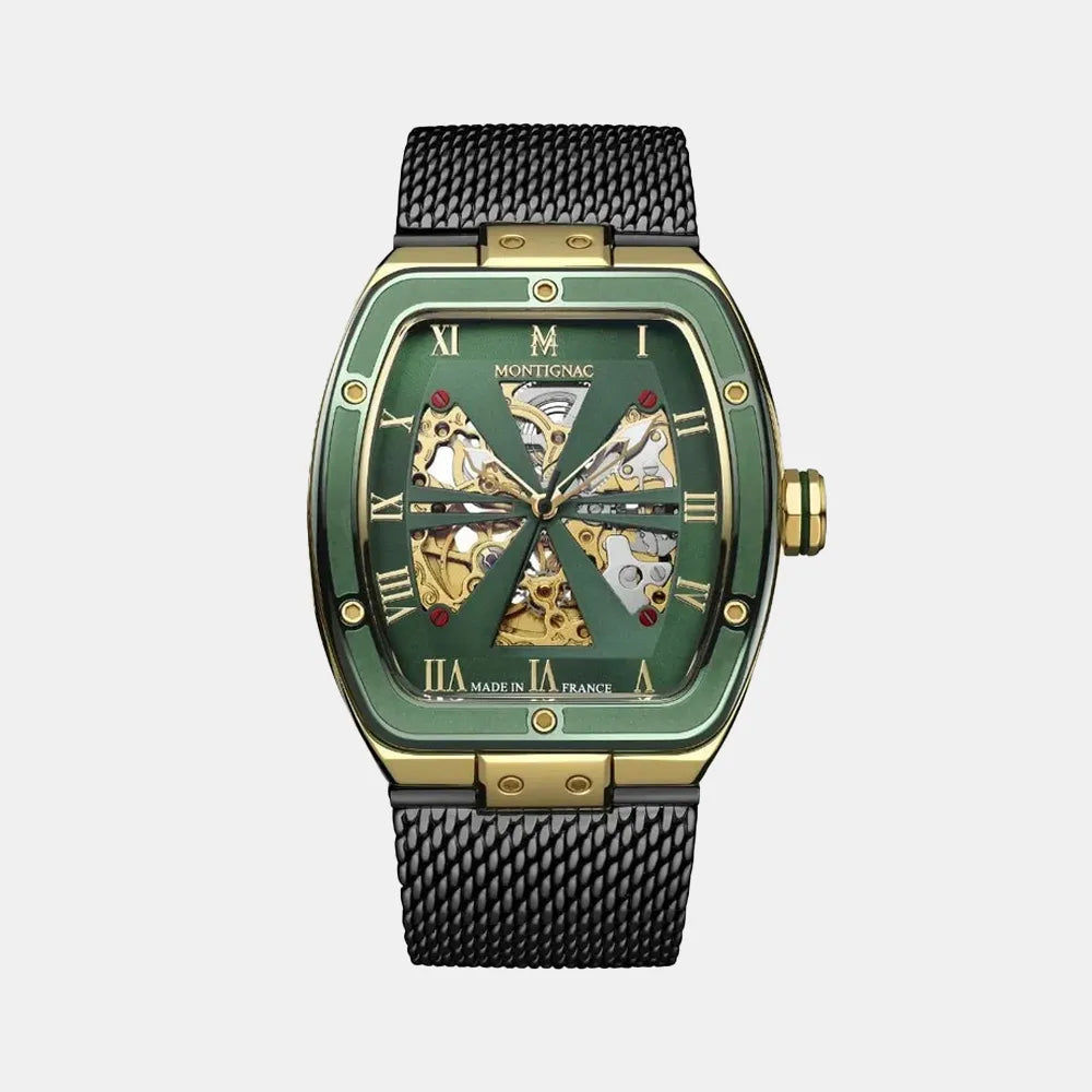 MONTIGNAC Montre MONTIGNAC Paladin Homme Tonneau Vert MOW1106