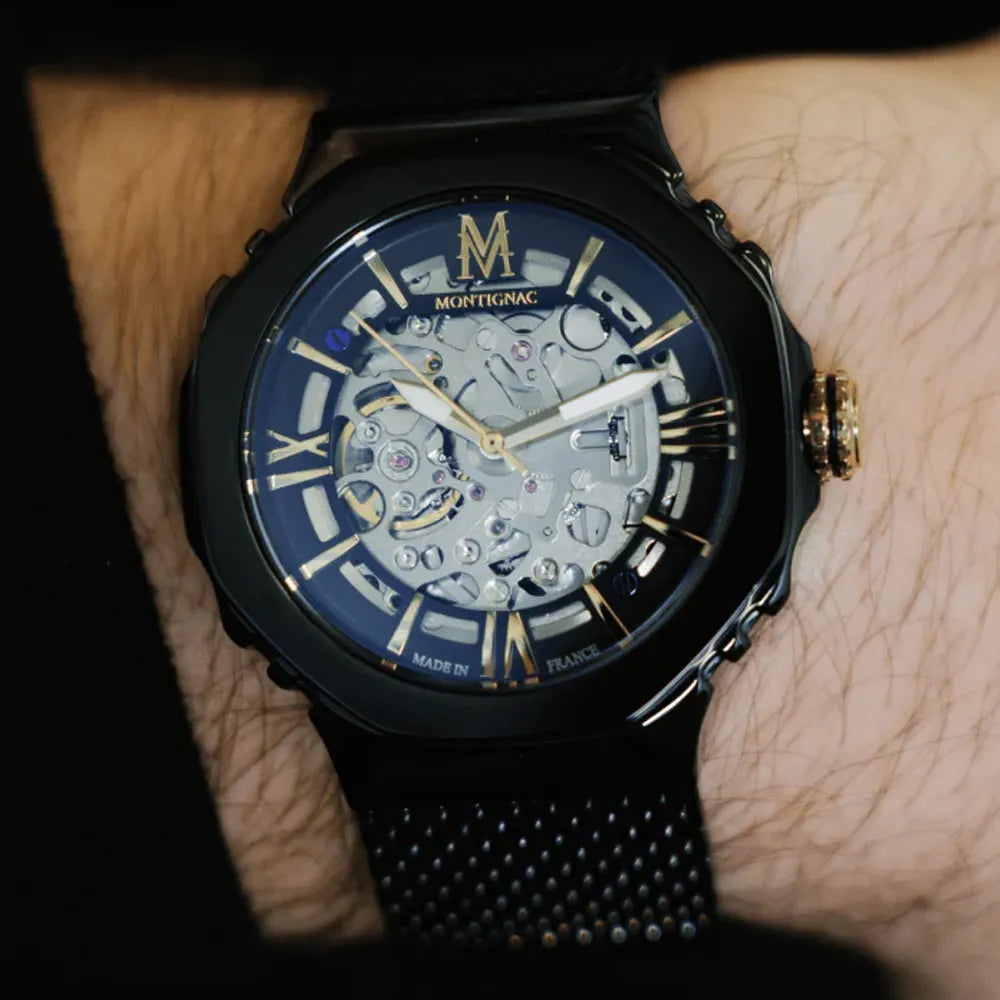 MONTIGNAC Montre MONTIGNAC Sentinel Homme Automatique en Acier MOW1110