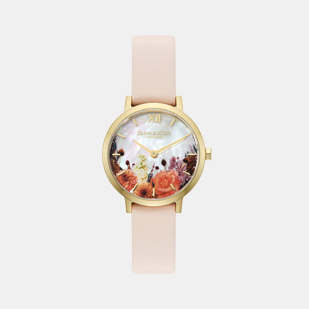 Montre OLIVIA BURTON Femme AUTUMN FLORAL en Cuir Rose 24000405
