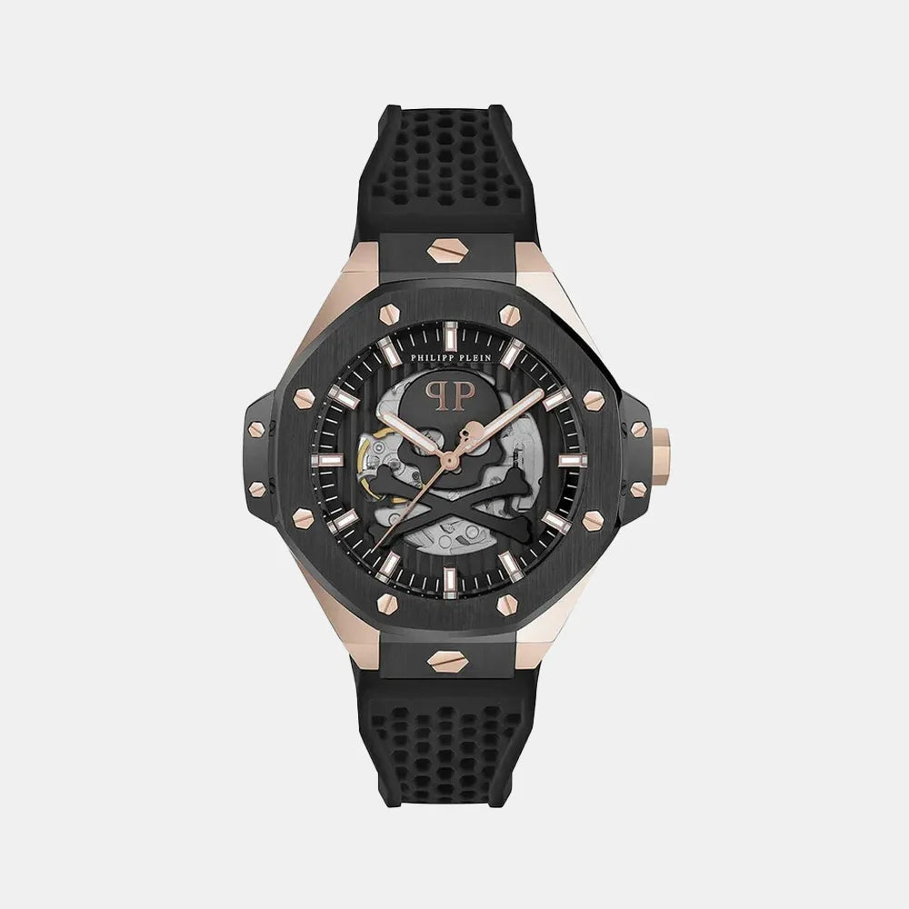 PHILIPP PLEIN Montre PHILIPP PLEIN Homme $keleton Royal en Silicone Noir PWPFA0224
