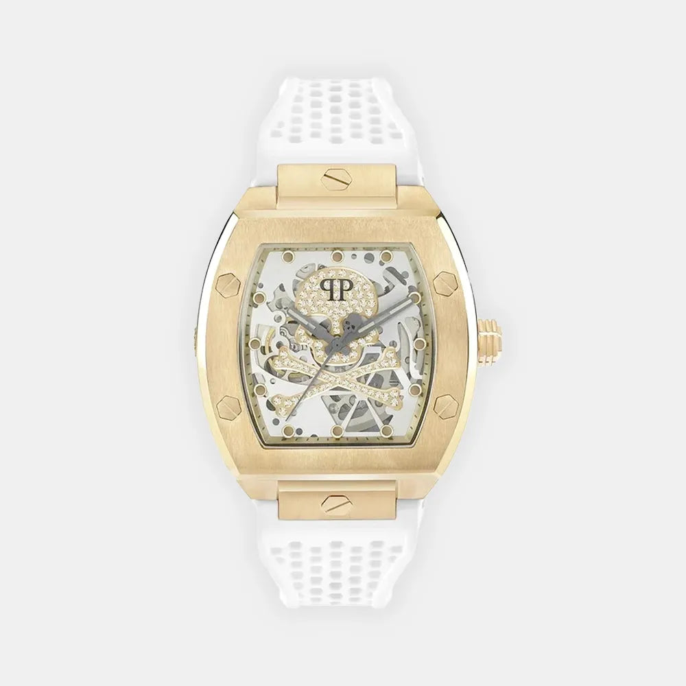 PHILIPP PLEIN Montre PHILIPP PLEIN Homme The $Keleton en Silicone Blanc PWBAA0421
