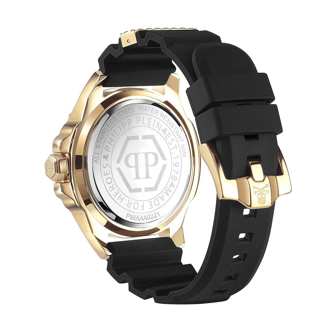 PHILIPP PLEIN Montre PHILIPP PLEIN The Skull Homme en Silicone Noir PWAAA0221