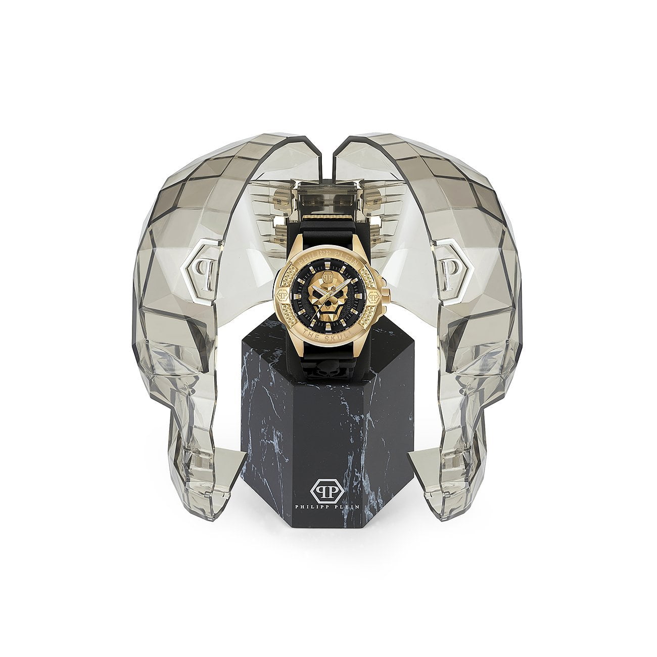 PHILIPP PLEIN Montre PHILIPP PLEIN The Skull Homme en Silicone Noir PWAAA0221
