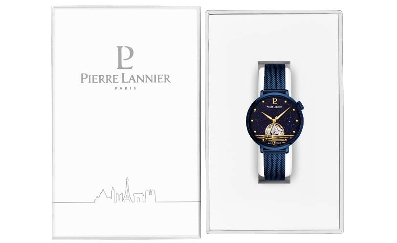 PIERRE LANNIER Montre PIERRE LANNIER Femme Australe en Acier Milanais Bleu 148H866