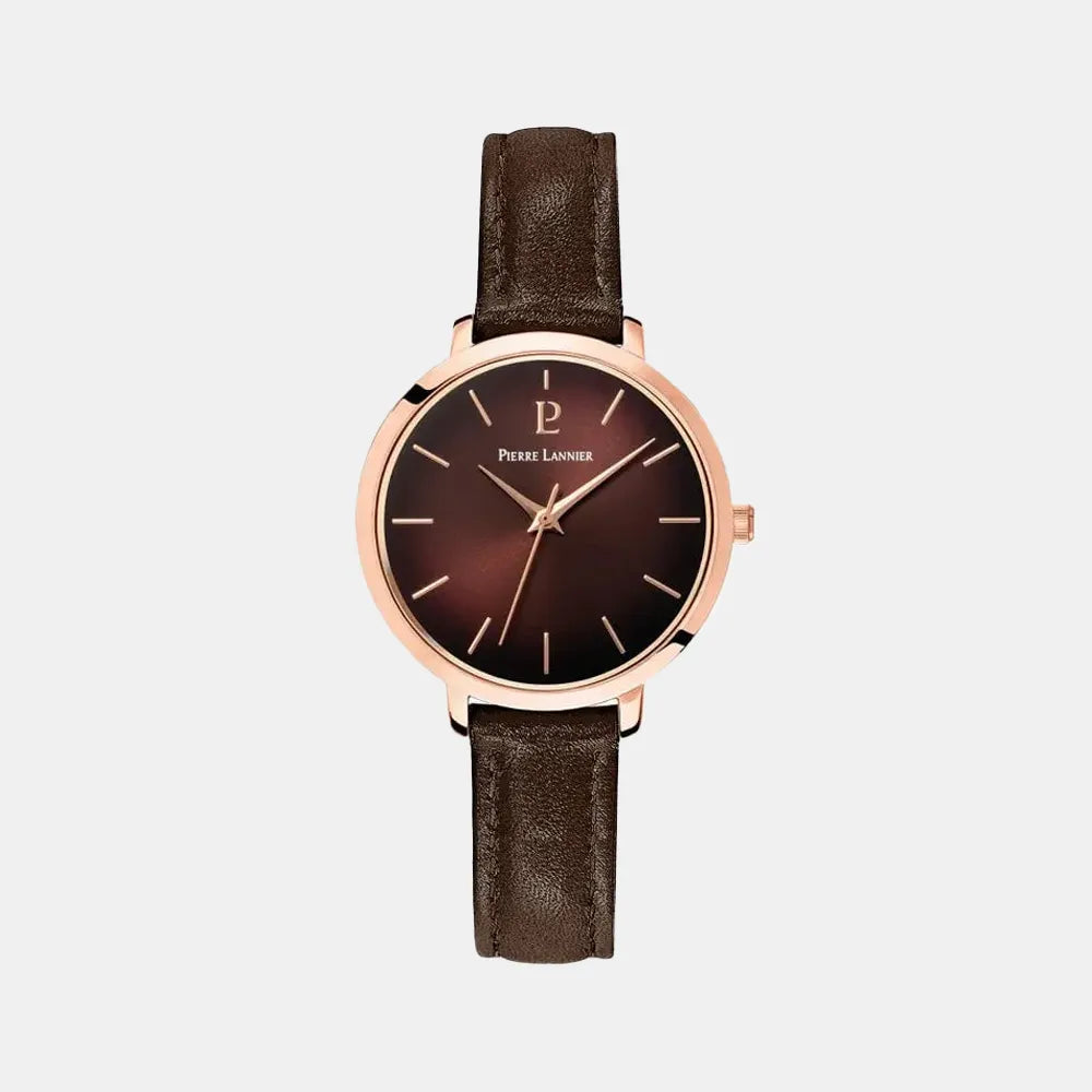 PIERRE LANNIER Montre PIERRE LANNIER Femme Chouquette en Cuir Marron 038J984