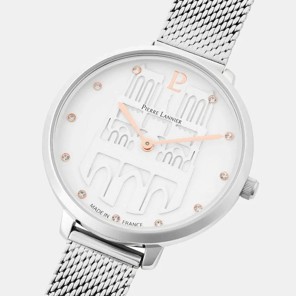 PIERRE LANNIER Montre PIERRE LANNIER Femme Cœur Battant en Acier Milanais 095N601