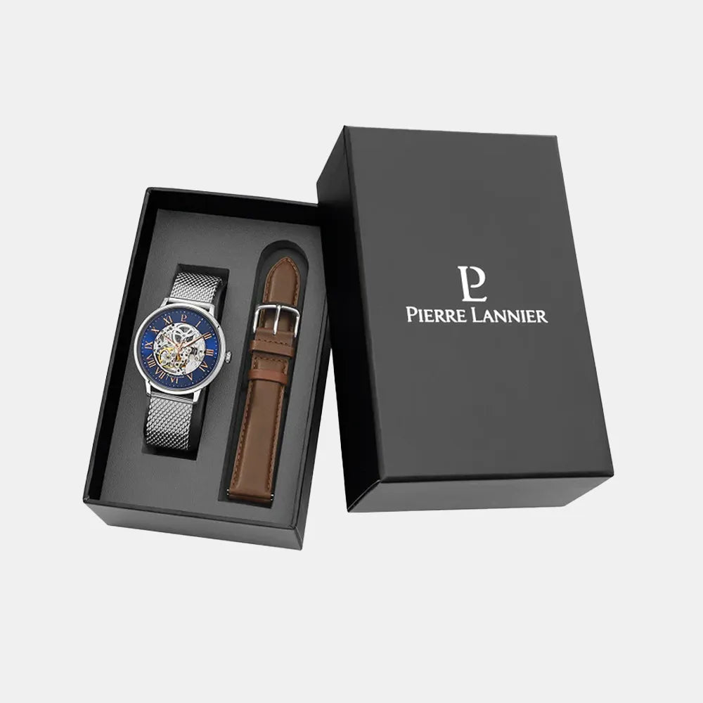 PIERRE LANNIER Montre PIERRE LANNIER Homme Automatic Coffret Bracelets Interchangeables 391C168