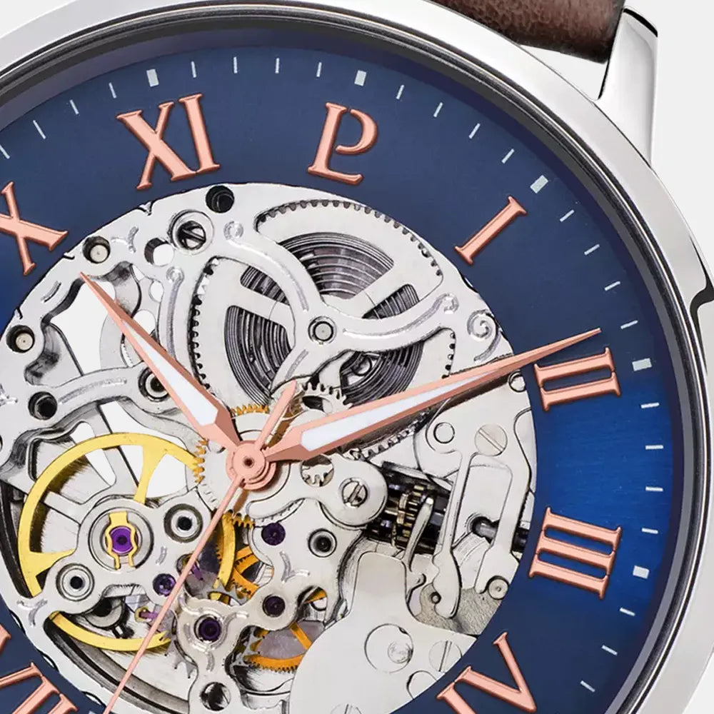 PIERRE LANNIER Montre PIERRE LANNIER Homme Automatic en Cuir Marron 322B164