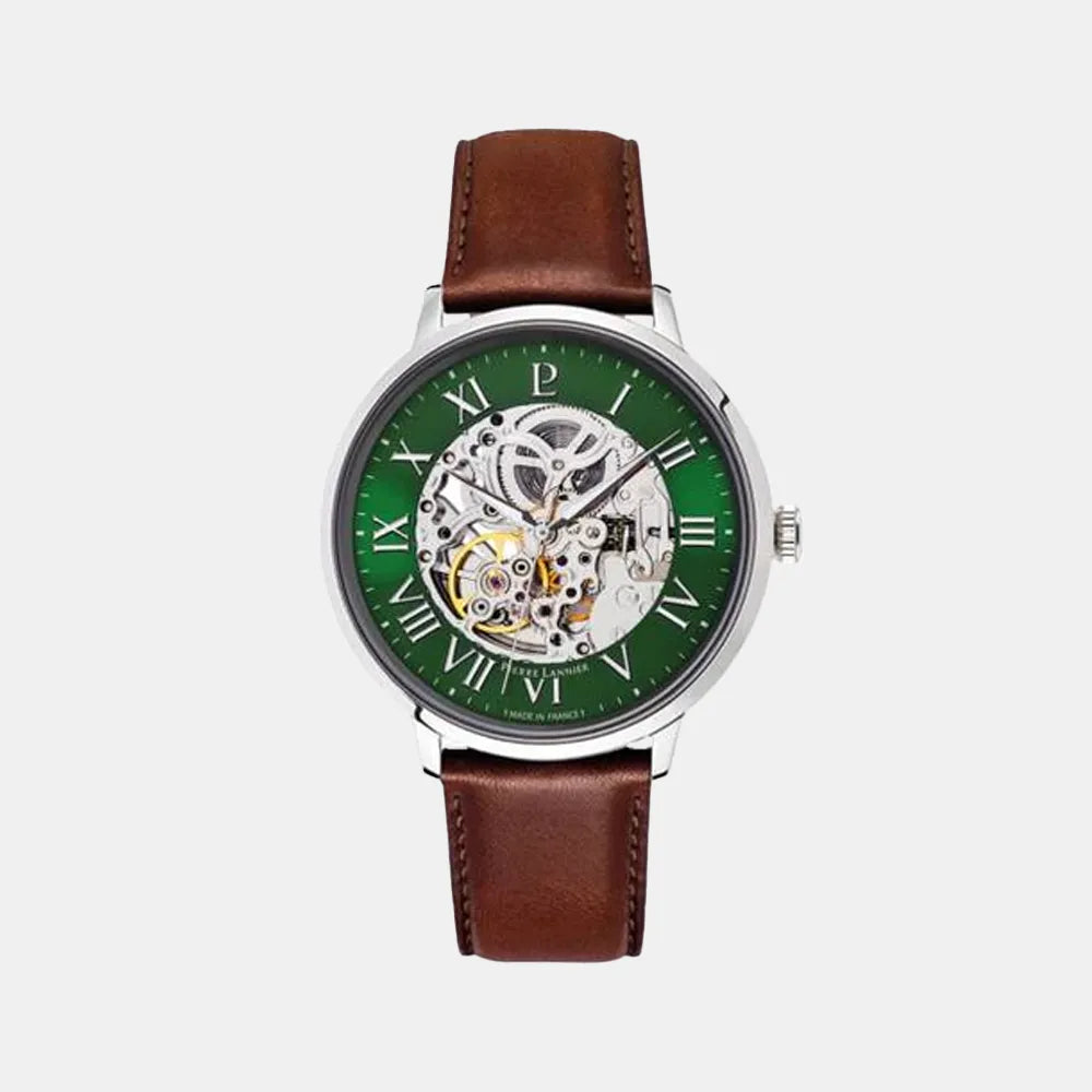 PIERRE LANNIER Montre PIERRE LANNIER Homme Automatic en Cuir Marron 323D174