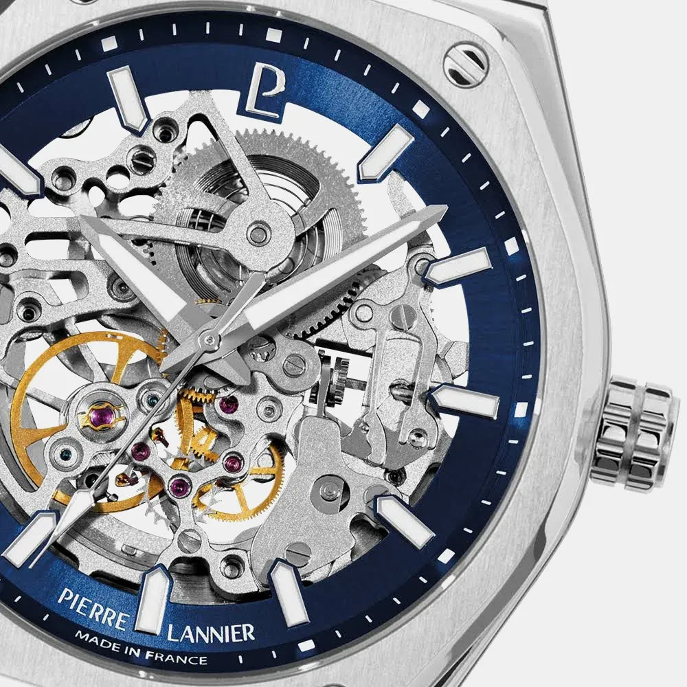 PIERRE LANNIER Montre PIERRE LANNIER Homme Copilote Automatique en Acier 308G161