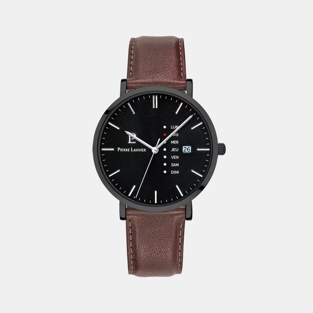 PIERRE LANNIER Montre PIERRE LANNIER Homme Data en Cuir 243H434