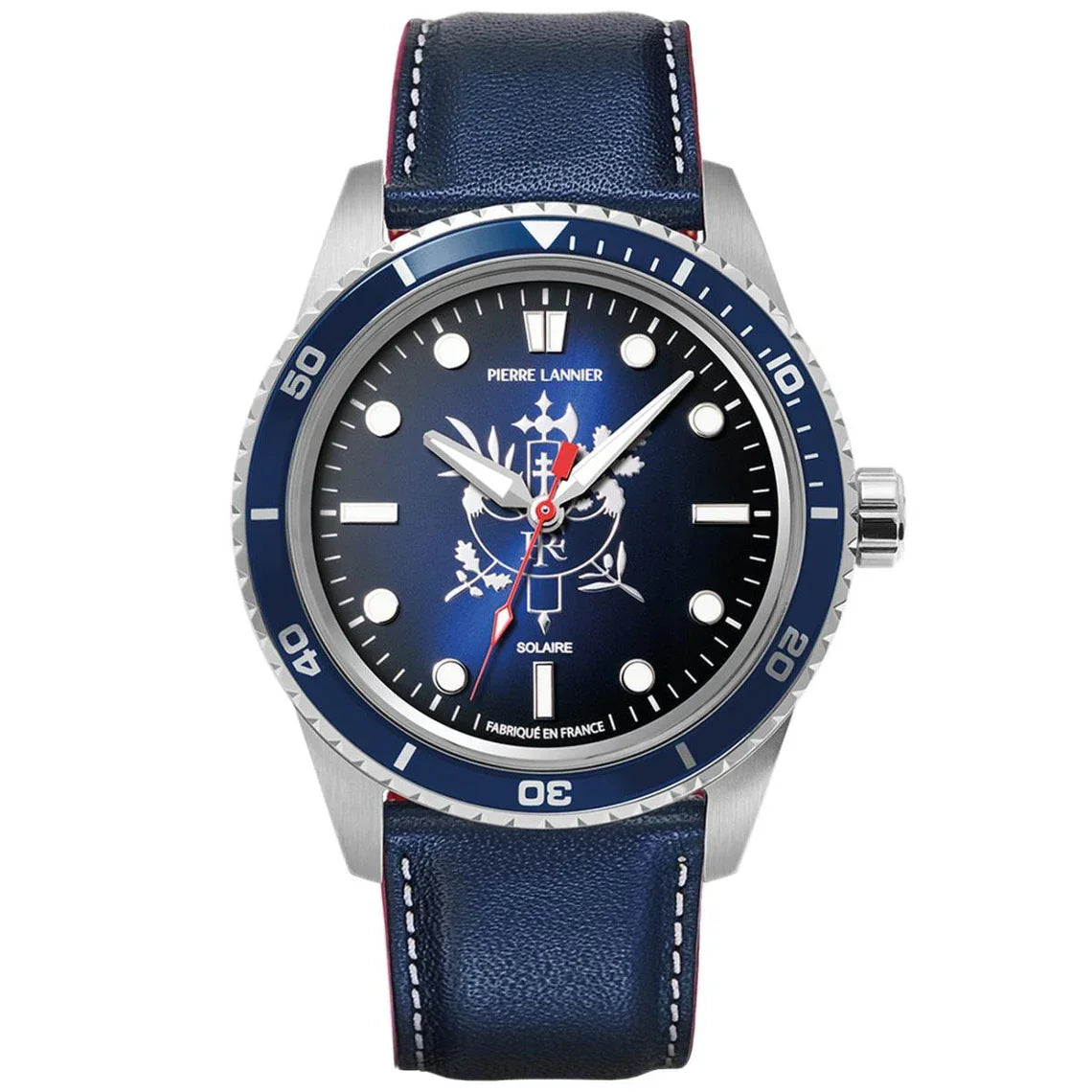 PIERRE LANNIER Montre PIERRE LANNIER Homme Élysée en Cuir Bleu 460G166