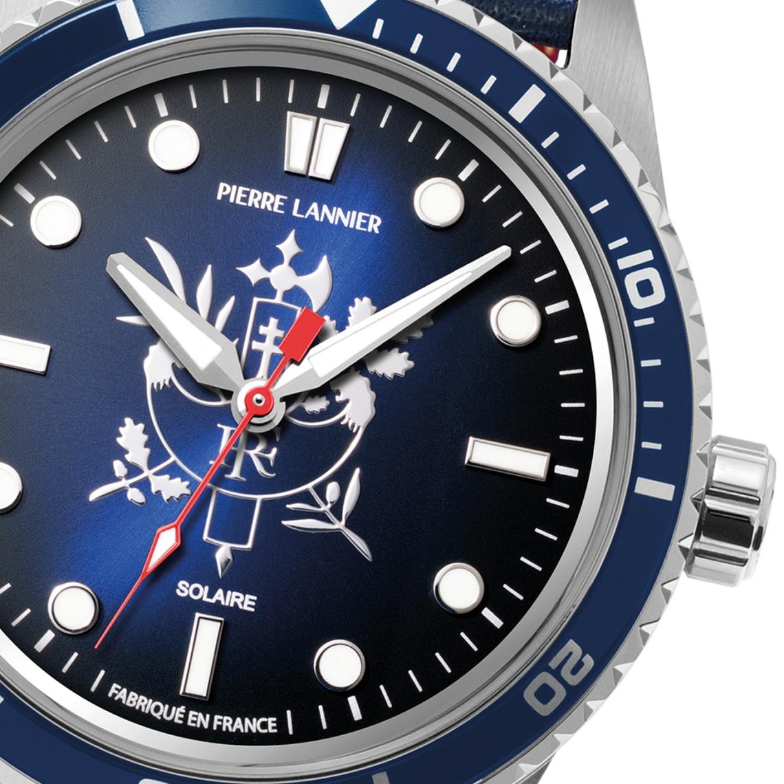 PIERRE LANNIER Montre PIERRE LANNIER Homme Élysée en Cuir Bleu 460G166