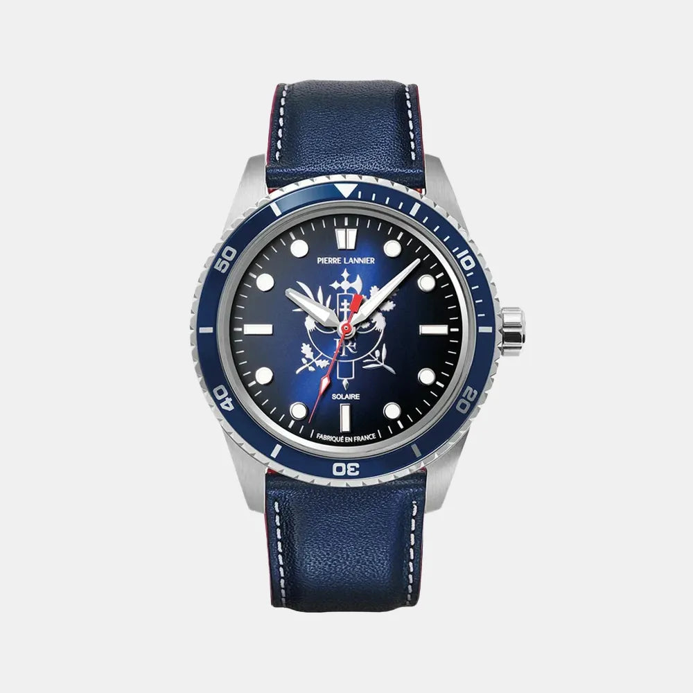 PIERRE LANNIER Montre PIERRE LANNIER Homme Élysée en Cuir Bleu 460G166