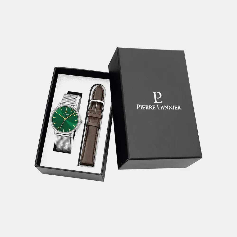 PIERRE LANNIER Montre PIERRE LANNIER Homme Essential Coffret Bracelets Interchangeables 386C171