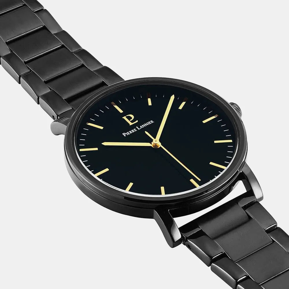 PIERRE LANNIER Montre PIERRE LANNIER Homme Essential en Acier Noir 252G439