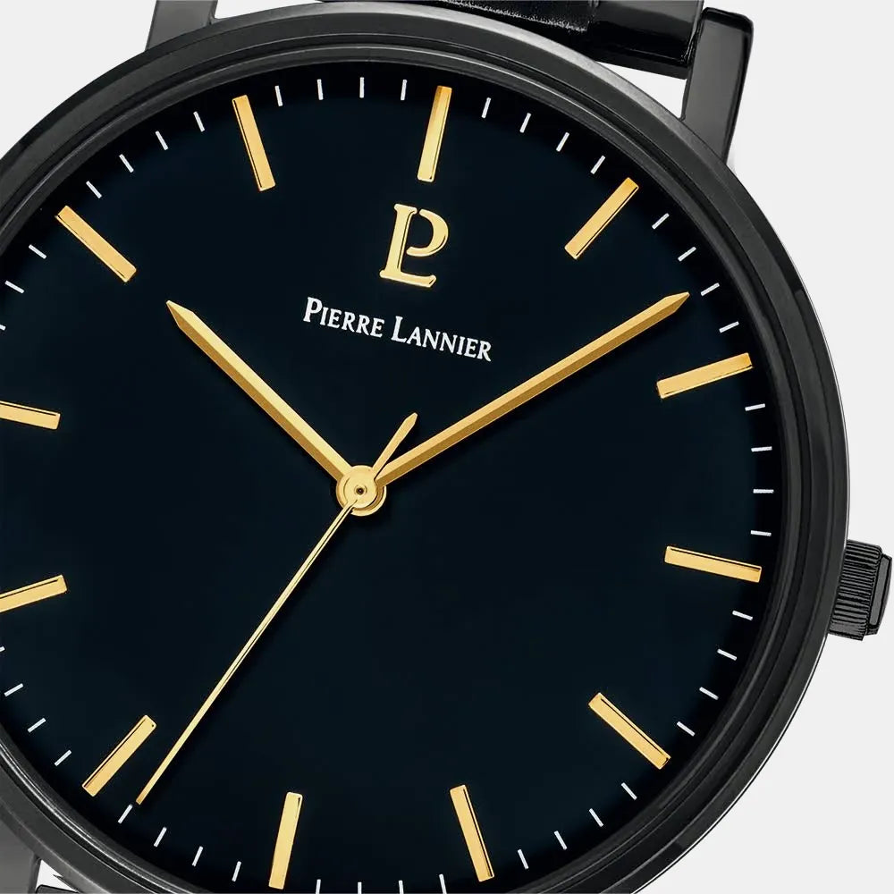 PIERRE LANNIER Montre PIERRE LANNIER Homme Essential en Acier Noir 252G439