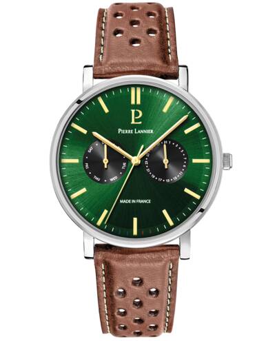 PIERRE LANNIER Montre PIERRE LANNIER Homme Essential en Cuir Marron 206J174