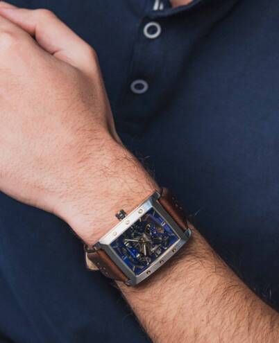 PIERRE LANNIER Montre PIERRE LANNIER Homme Hector en Cuir Marron 342A164