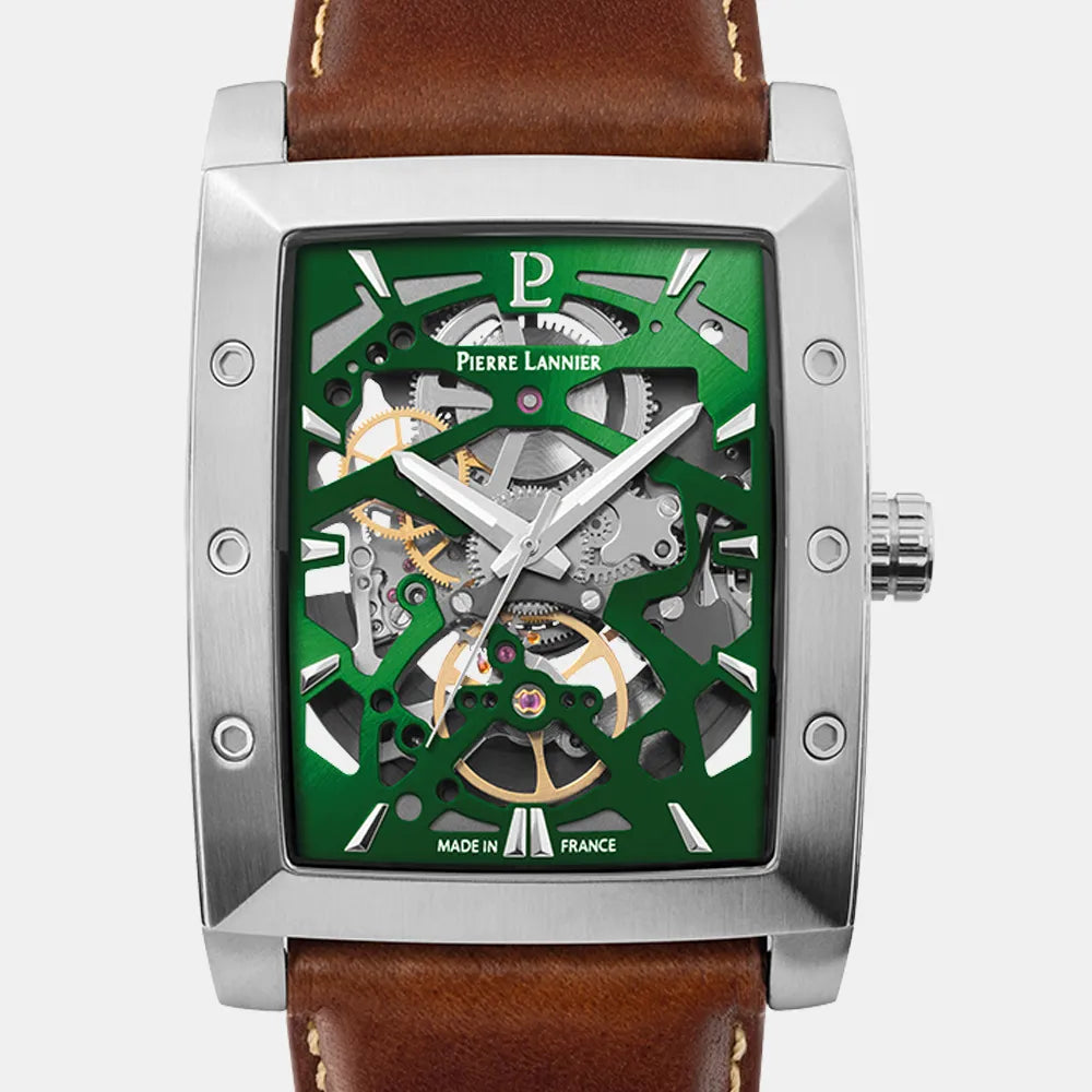 PIERRE LANNIER Montre PIERRE LANNIER Homme Hector en Cuir Marron 342A174
