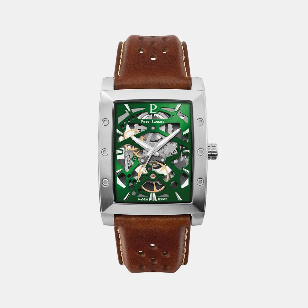 PIERRE LANNIER Montre PIERRE LANNIER Homme Hector en Cuir Marron 342A174