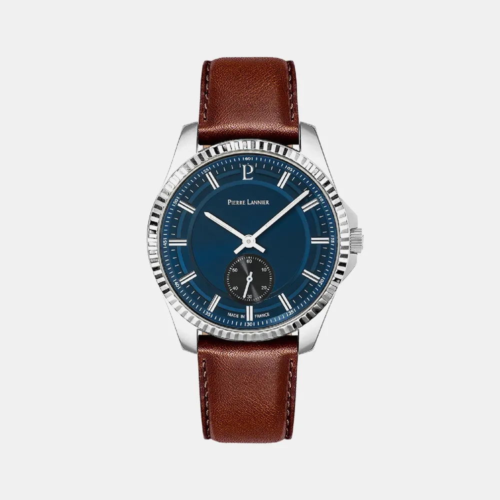PIERRE LANNIER Montre PIERRE LANNIER Homme Métropolitain en Cuir Marron 246G164