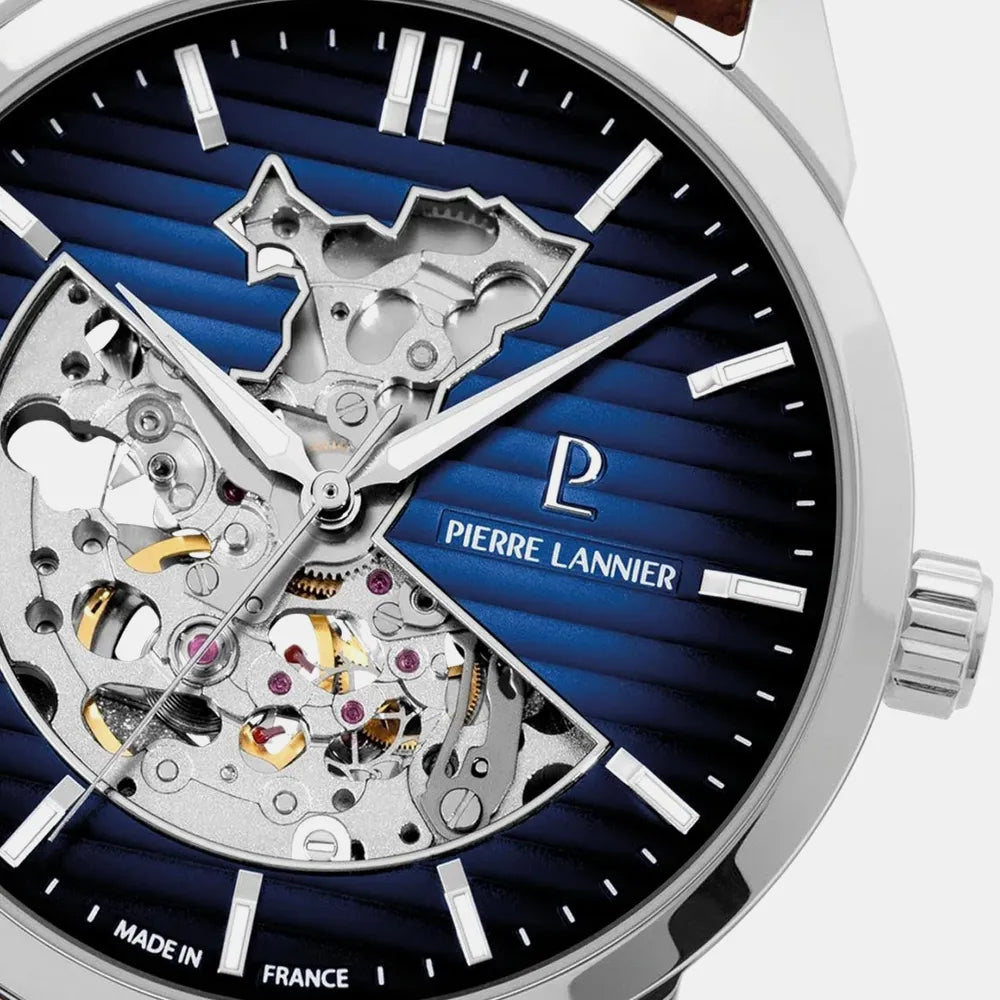 PIERRE LANNIER Montre PIERRE LANNIER Homme Monarck Automatique en Cuir 315D164