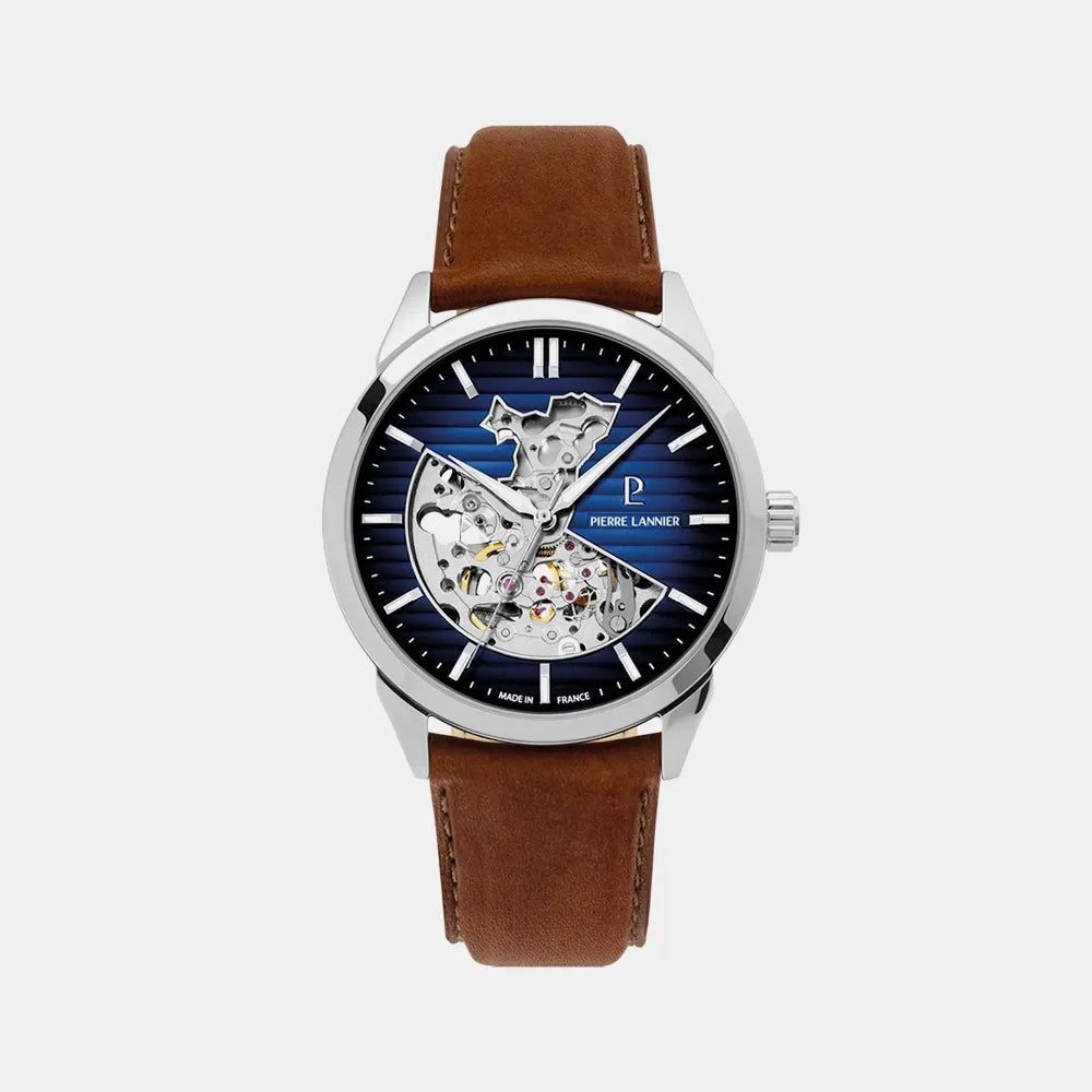PIERRE LANNIER Montre PIERRE LANNIER Homme Monarck Automatique en Cuir 315D164