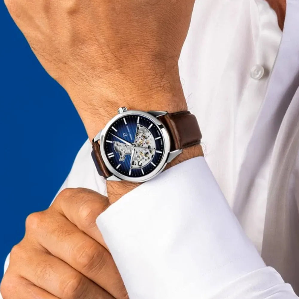 PIERRE LANNIER Montre PIERRE LANNIER Homme Monarck Automatique en Cuir 315D164