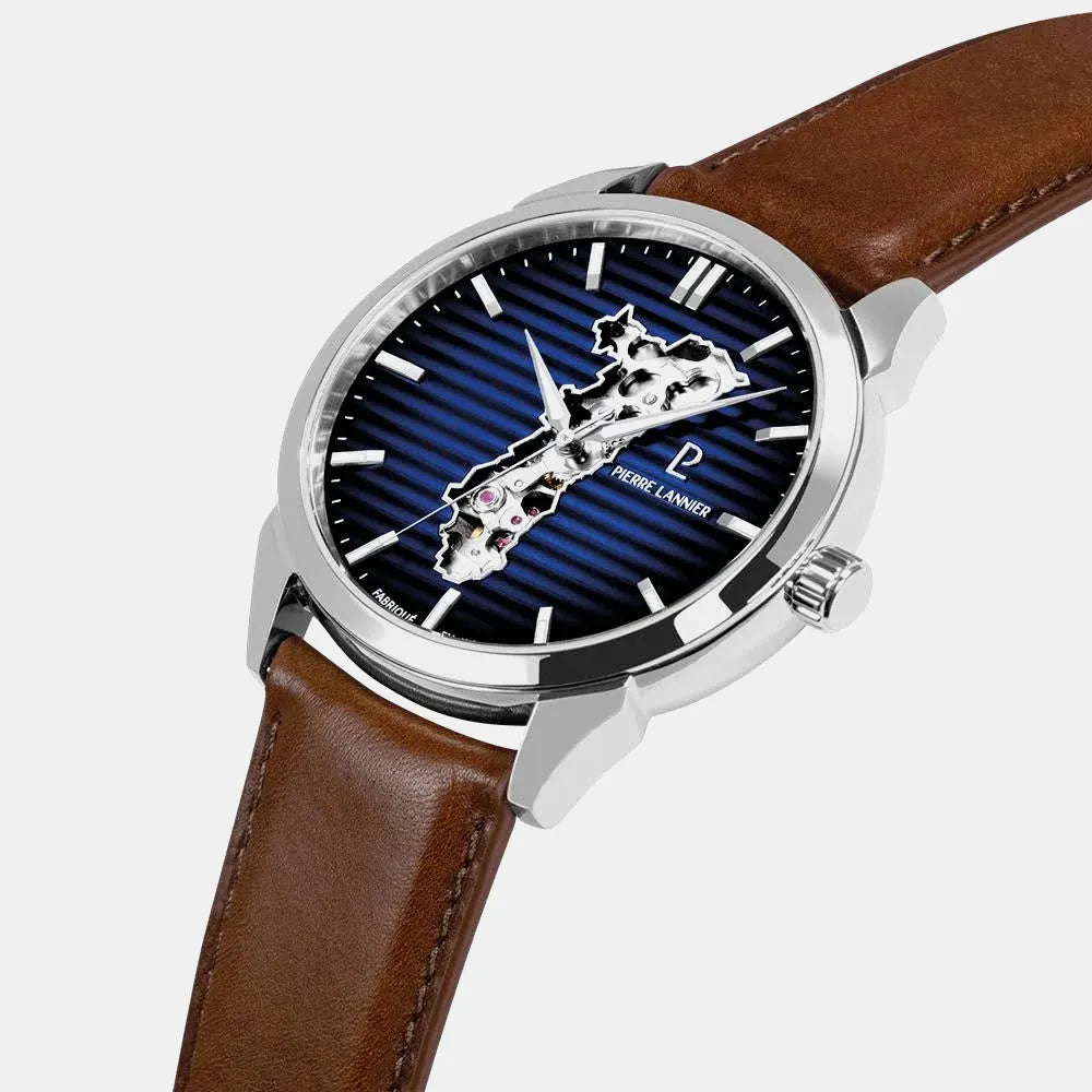 PIERRE LANNIER Montre PIERRE LANNIER Homme Monarck Automatique en Cuir 316F114