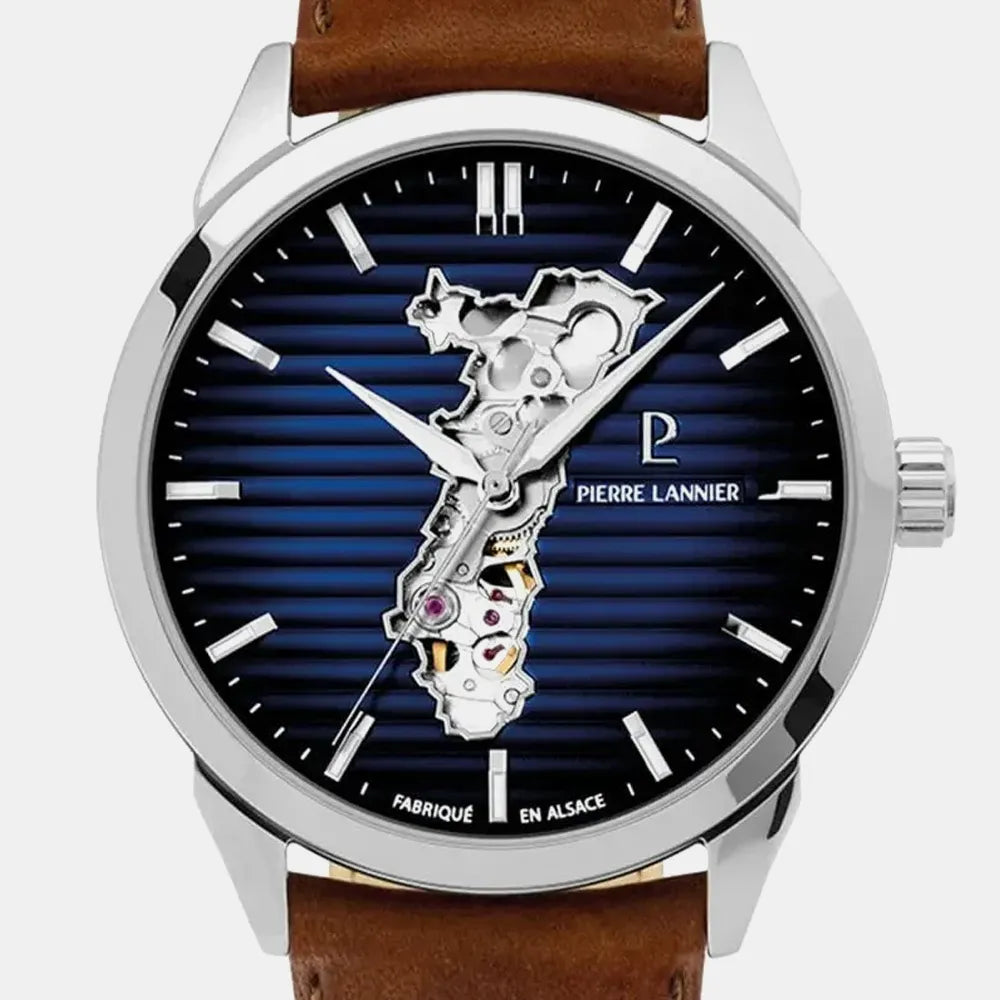 PIERRE LANNIER Montre PIERRE LANNIER Homme Monarck Automatique en Cuir 316F114