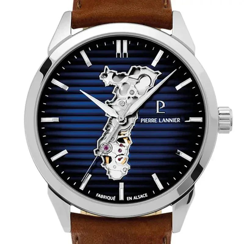 PIERRE LANNIER Montre PIERRE LANNIER Homme Monarck Automatique en Cuir 316F114