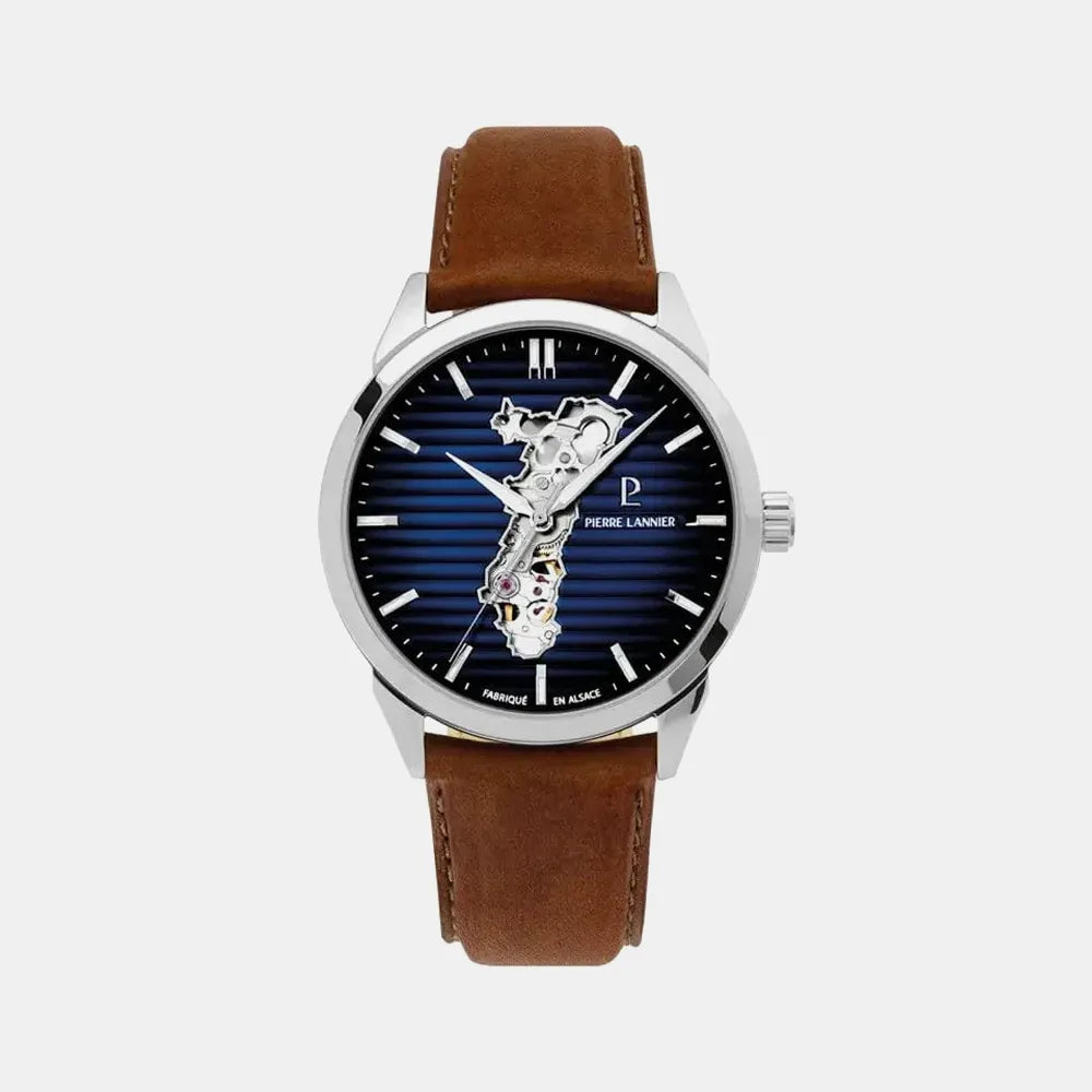 PIERRE LANNIER Montre PIERRE LANNIER Homme Monarck Automatique en Cuir 316F114