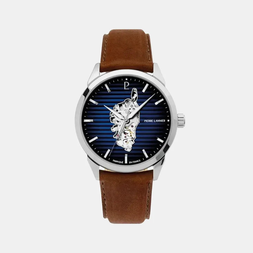 PIERRE LANNIER Montre PIERRE LANNIER Homme Monarck Automatique en Cuir 316F124