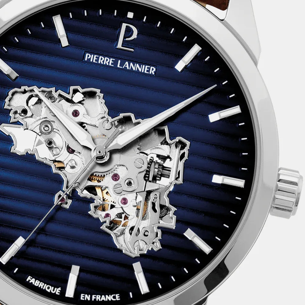 PIERRE LANNIER Montre PIERRE LANNIER Homme Monarck Automatique en Cuir 316F134