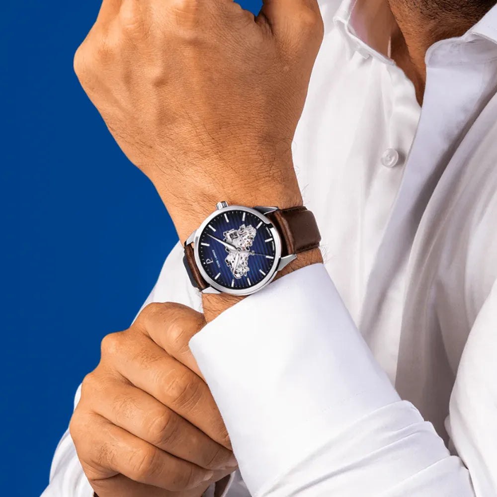 PIERRE LANNIER Montre PIERRE LANNIER Homme Monarck Automatique en Cuir 316F134