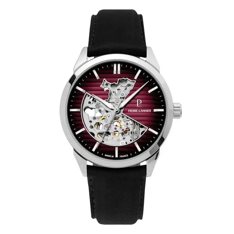 PIERRE LANNIER Montre PIERRE LANNIER Homme Monarck en Cuir Noir 315D153