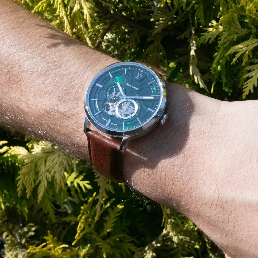 PIERRE LANNIER Montre PIERRE LANNIER Homme Trio Automatique en Cuir 334B174