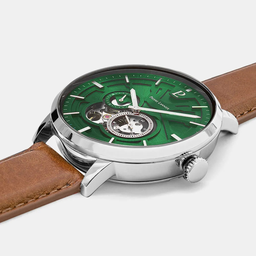 PIERRE LANNIER Montre PIERRE LANNIER Homme Trio Automatique en Cuir 334B174