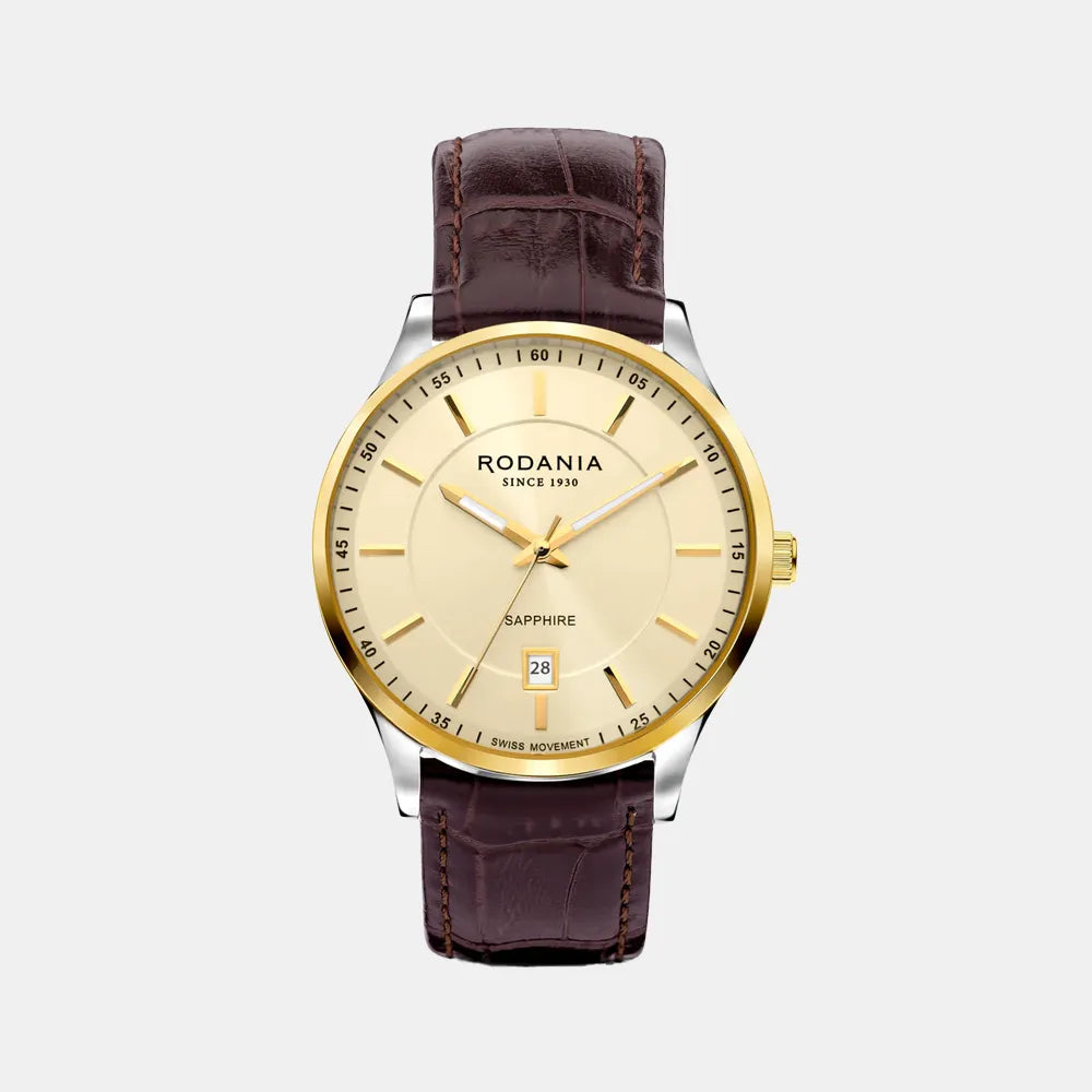 RODANIA Montre RODANIA Homme en Cuir Marron R22078